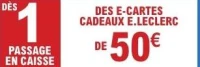 E-carte cadeau E.Leclerc de 50€