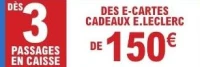 E-carte cadeau E.Leclerc de 150€