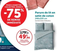 Parure de lit en satin de coton 240x220 cm INES de la FRESSANGE PARIS
