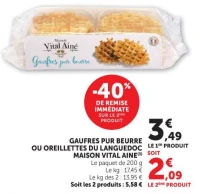 Gaufres pur beurre ou oreillettes du Languedoc Maison Vital Ainé