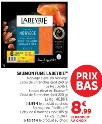Saumon Fumé de Norvège ou d'Ecosse Labeyrie