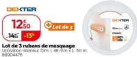 Lot de 3 rubans de masquage DEXTER