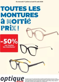 Toutes les montures à moitié prix