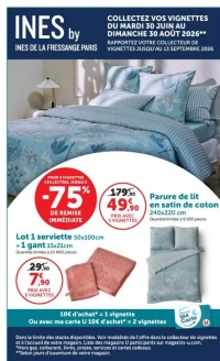 Parure de lit en satin de coton Ines de la Fressange Paris