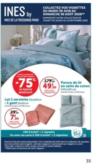 Parure de lit en satin de coton INES by INES DE LA FRESSANGE PARIS