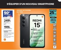 Smartphone Redmi 15 5G Noir