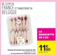 Cuisses de poulet avec partie de dos