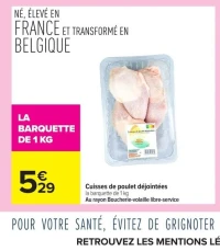 Cuisses de poulet déjointées