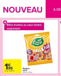 Bonbons LUTTI Balls Fizz, 180 g.