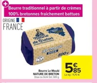 Beurre Le Moulé NATURE DE BRETON