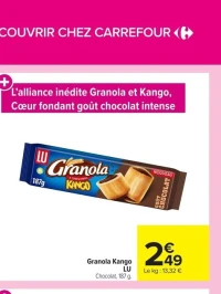 Granola Kango LU Chocolat, 187 g.