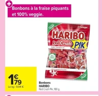 Bonbons HARIBO Red Crush Pik, 180 g.