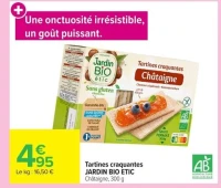 Tartines craquantes JARDIN BIO ETIC Châtaigne