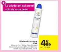 Déodorant atomisseur DOVE