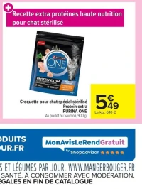 Croquette pour chat spécial stérilisé Protein extra PURINA ONE