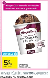 Crème Glacée HAAGEN-DAZS Chocolat Brownie