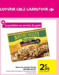 Barres de céréales Protein NATURE VALLEY Caramel Salé/Cacahuètes et Cacahuètes/Chocolat