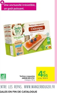 Tartines craquantes JARDIN BIO ETIC Châtaigne