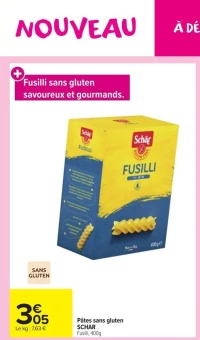 Pâtes sans gluten SCHAR Fusilli
