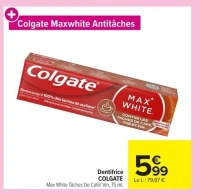 Dentifrice COLGATE Max White Tâches De Café/Vin