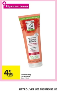 Shampooing SO'BIO ÉTIC Ricin