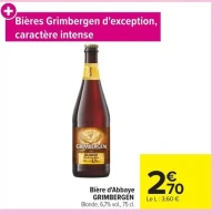 Bière d'Abbaye GRIMBERGEN