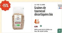 LA VIE CLAIRE Graines de tournesol décortiquées bio