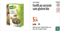 VALPIBIO Fusilli au sarrasin sans gluten bio