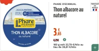 Phare d'Eckmühl Thon albacore au naturel
