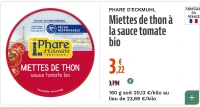 PHARE D'ECKMUHL Miettes de thon à la sauce tomate bio