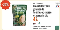 LA VIE CLAIRE Croustillant aux graines de tournesol, courge et sarrasin bio