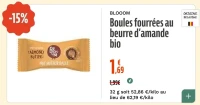BLOOOM Boules fourrées au beurre d'amande bio