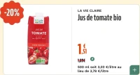 LA VIE CLAIRE Jus de tomate bio