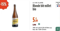LA VIE CLAIRE Blonde blé millet bio