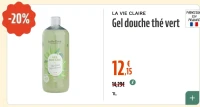 LA VIE CLAIRE Gel douche thé vert