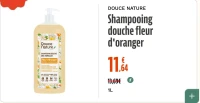 DOUCE NATURE Shampooing douche fleur d'oranger