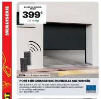 PORTE DE GARAGE SECTIONNELLE MOTORISÉE