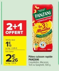 Pâtes cuisson rapide PANZANI