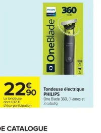 Tondeuse électrique PHILIPS One Blade 360