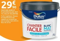 PEINTURE MURS ET PLAFONDS BLANC MAT 10 L DULUX VALENTINE