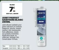 Joint Parfait Sanitaire Blanc 280ml Bostik