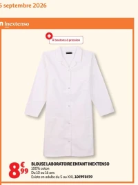 BLOUSE LABORATOIRE ENFANT INEXTENSO