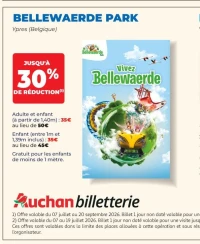 Billet d'entrée Bellewaerde Park - Adulte et enfant (à partir de 1,40m)