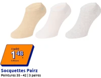 Socquettes Pairz Pointures 35 - 42 | 3 paires