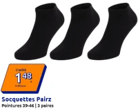 Socquettes Pairz Pointures 39-46 | 3 paires