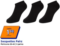 Socquettes Pairz Pointures 35-42 | 3 paires