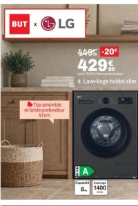 LG Lave-linge hublot slim 8kg