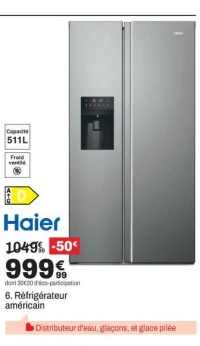 Haier Réfrigérateur américain