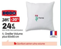 Dodo Oreiller Volume plus 60x60 cm