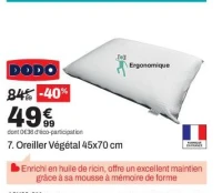 Dodo Oreiller Végétal 45x70 cm